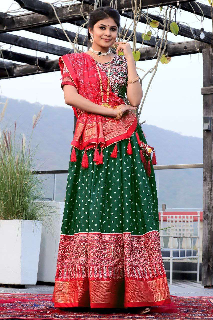 Women's Traditional Bandhani Ghagra Choli with Dupatta ? Navratri & Festive Wear - Image 4